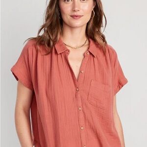 Old Navy V-Neck Dolman-Sleeve Blouse Spice Girl Large Cotton